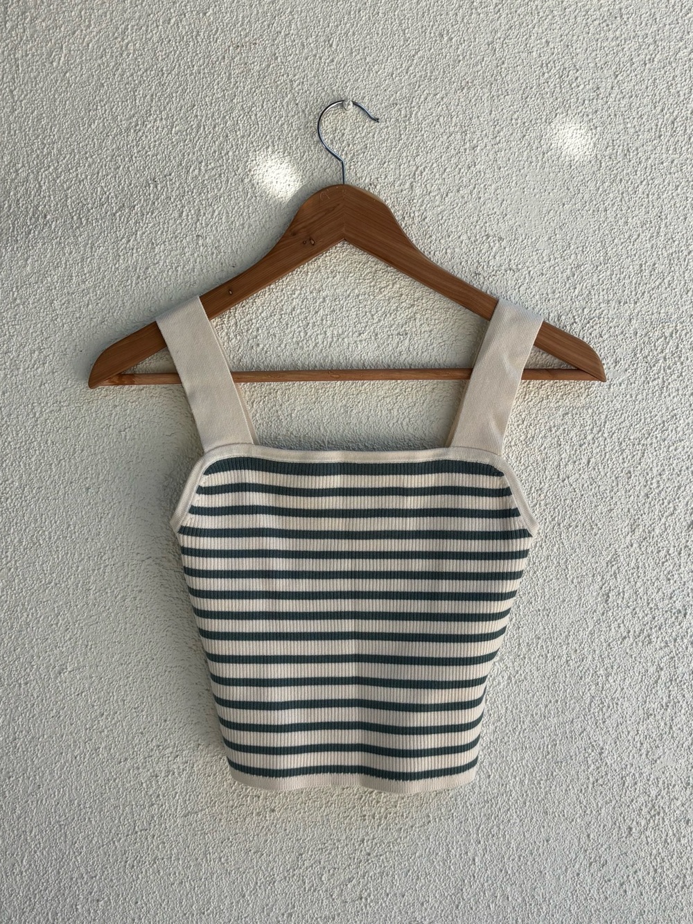 Madewell Striped Ribbed Square-Neck Tank Top